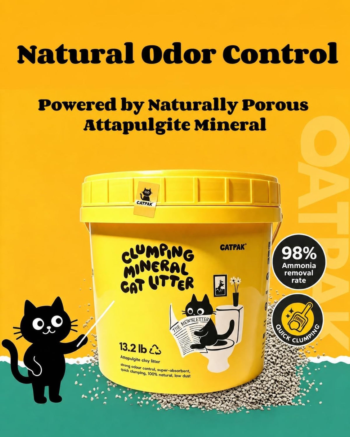 CATPAK cat litter feature