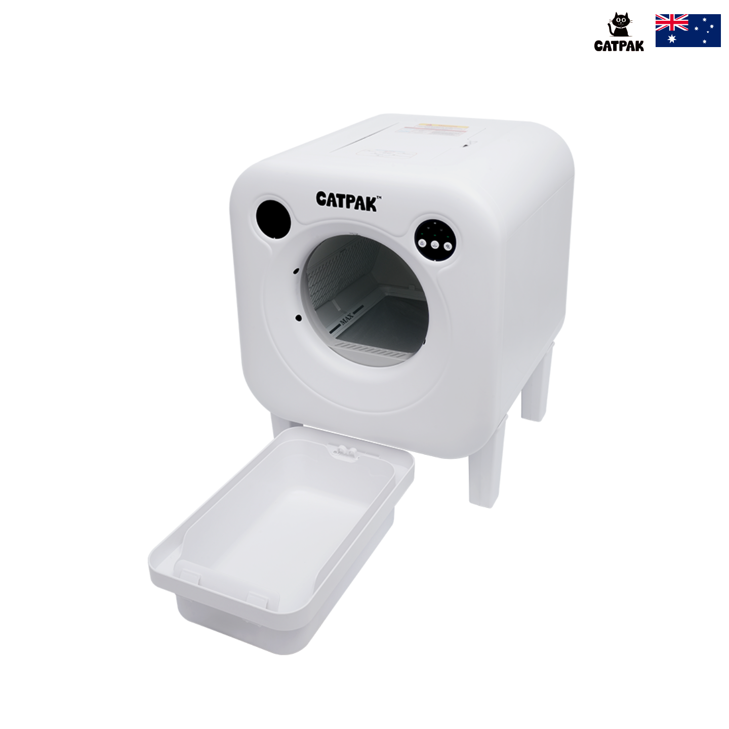 「CATPAK Pro」智能全自動貓砂機丨75L超大容量丨雙感應防夾貓丨APP遠程監控+H13除臭系統丨2年保養丨多貓家庭首選