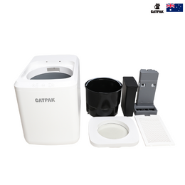 Paquete de valor con composteria inteligente: 8×5kg de arena mineral natural de atapulgita GRATIS + 1 tapete rascador para gato gratis