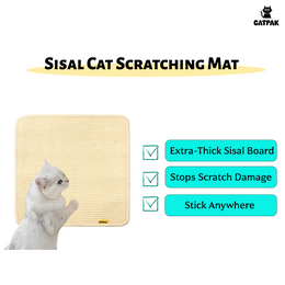 100% Premium Sisal Cat Scratching Mat Stops Furniture Damage!  100%純劍麻 貓抓墊 加厚 貓抓板 磨抓唔掉屑全屋萬用貼-專治貓爪拆家