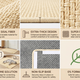 Premium Sisal Cat Scratching Mat — Helps Protect Furniture