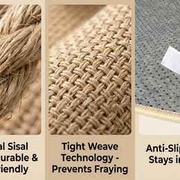 Premium Sisal Cat Scratching Mat — Helps Protect Furniture