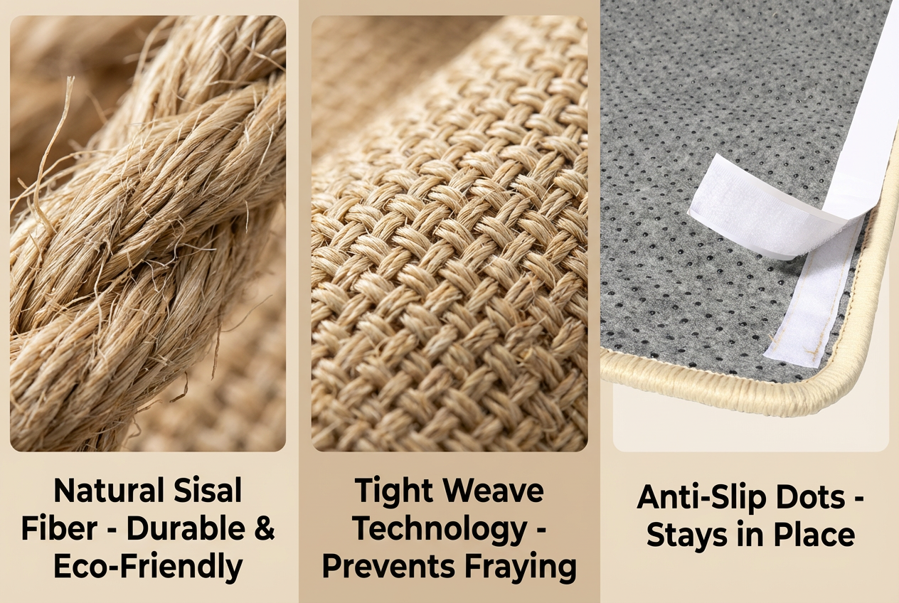 Premium Sisal Cat Scratching Mat — Helps Protect Furniture