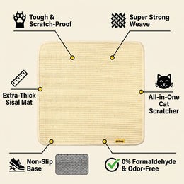 Premium Sisal Cat Scratching Mat — Helps Protect Furniture