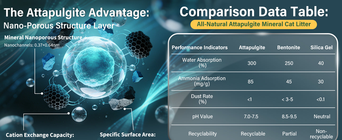 【6 Tubs】100% Natural Mineral Attapulgite Cat Litter【6桶優惠】純天然礦物質-凹凸棒石貓砂