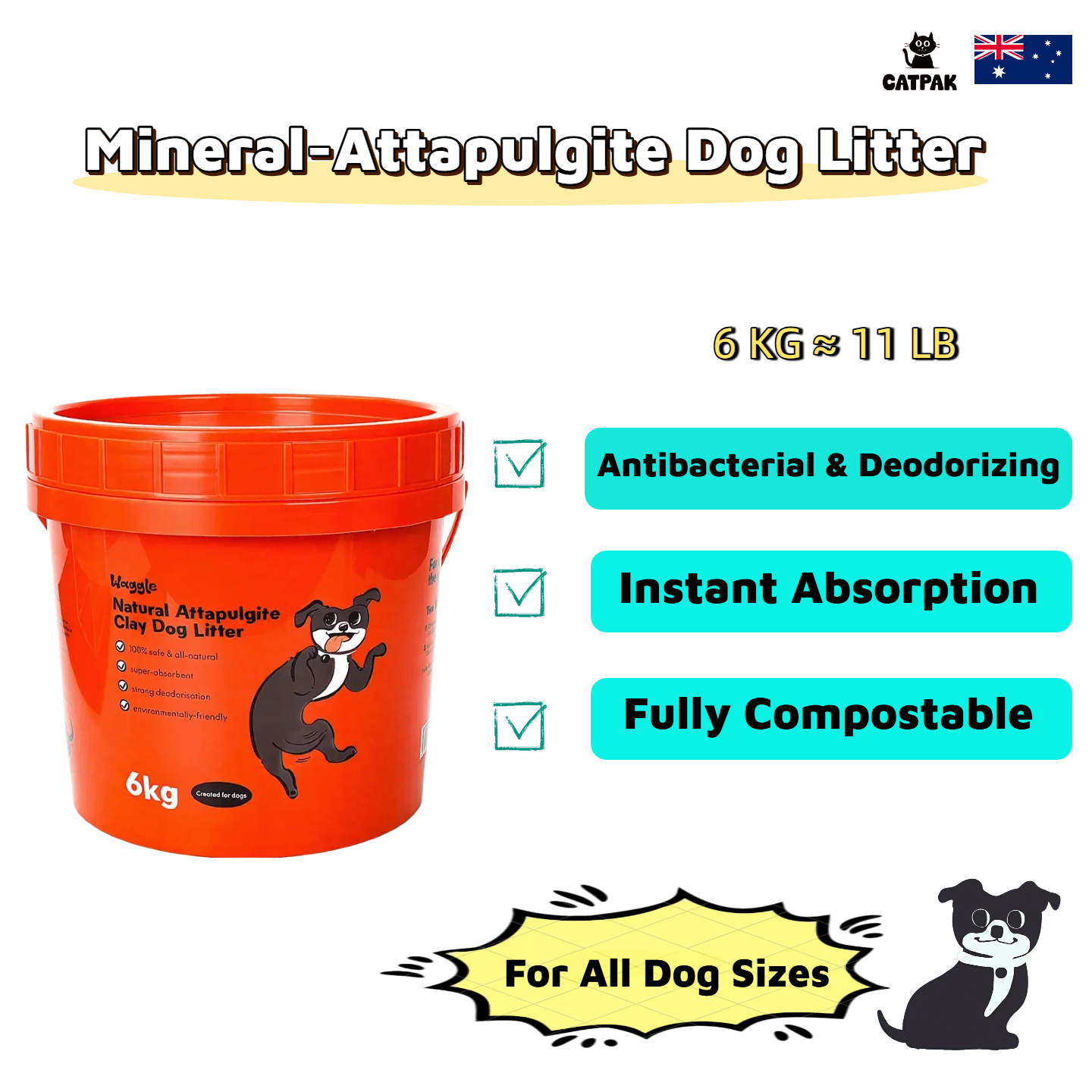 Waggle Natural Mineral Attapulgite Dog Litter