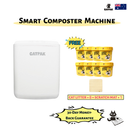 Smart Composter Value Bundle: FREE 8×5kg 100% Natural Attapulgite Mineral Litter + 1 Free Cat Scratching Mat「智能堆肥機」超值套餐：立送8桶100%純天然凹凸棒石礦物質貓砂【8 × 5kg 】+ 1貓抓墊