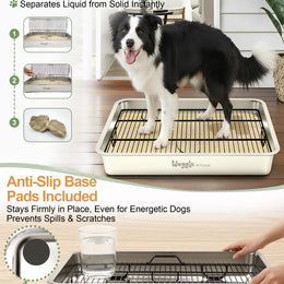 Waggle Steel Dog Toilet | Stainless steel base | Antibacterial and deodorizing     Waggle 專業狗廁所｜不鏽鋼底盤｜抗菌除臭｜快拆易洗｜結團一鏟就淨