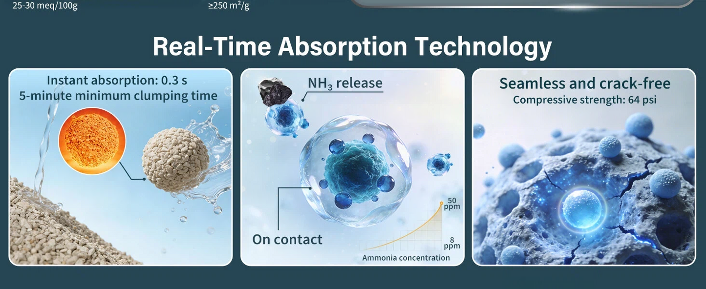 【6 Tubs】100% Natural Mineral Attapulgite Cat Litter【6桶優惠】純天然礦物質-凹凸棒石貓砂