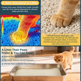 【4-Tubs Deal】Attapulgite Cat Litter | Powerful Odor Control | Dust-Reduced & Anti-Bacterial | Eco-Friendly 【4桶優惠】純天然礦物質-凹凸棒石貓砂 | 強效除臭| 抑菌低塵|環保減塑