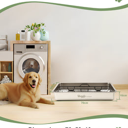 Waggle Steel Dog Toilet | Stainless steel base | Antibacterial and deodorizing     Waggle 專業狗廁所｜不鏽鋼底盤｜抗菌除臭｜快拆易洗｜結團一鏟就淨