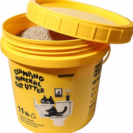 CATPAK 5kg cat litter tub with lid open showing litter