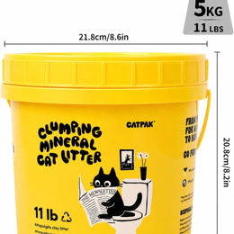 CATPAK 5kg cat litter tub dimensions 21.8 by 20.8 cm