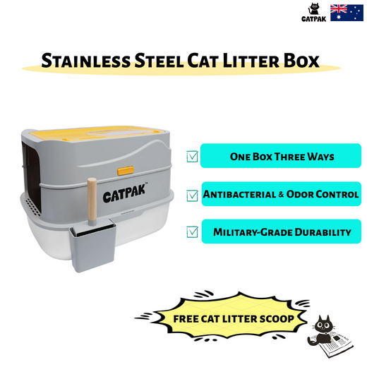 Stainless Steel Cat Litter Box | Easy to Clean & Odor-Resistant