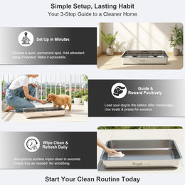 Waggle Steel Dog Toilet | Stainless steel base | Antibacterial and deodorizing     Waggle 專業狗廁所｜不鏽鋼底盤｜抗菌除臭｜快拆易洗｜結團一鏟就淨