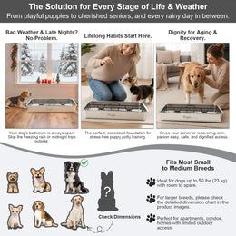 Waggle Steel Dog Toilet | Stainless steel base | Antibacterial and deodorizing     Waggle 專業狗廁所｜不鏽鋼底盤｜抗菌除臭｜快拆易洗｜結團一鏟就淨