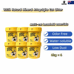 CATPAK 6kg attapulgite clumping cat litter — 6 tub pack