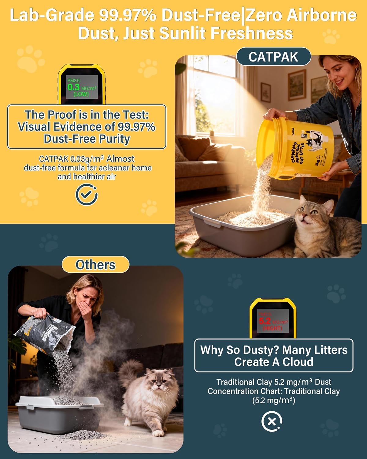 CATPAK cat litter feature